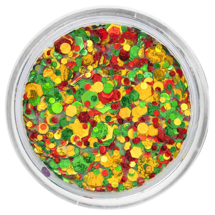PXP Professional Colours Pressed Chunky Glitter Cream Red Yellow Green