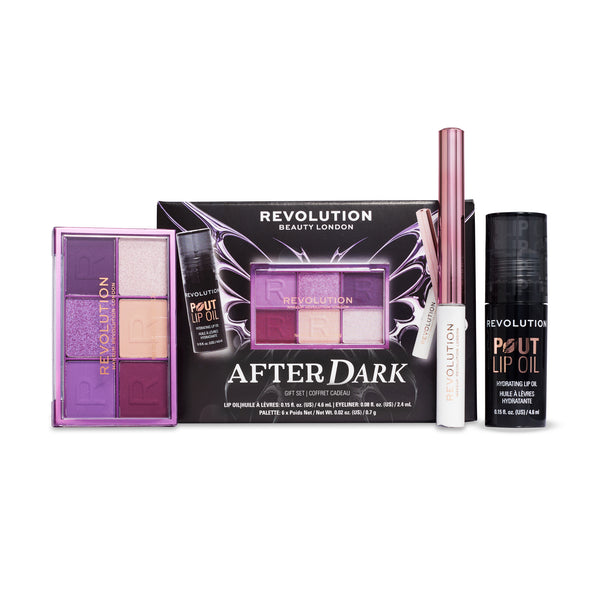 After Dark Giftset mit der Box und den drei Produkten daneben