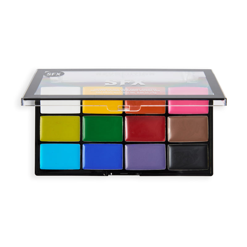 SFX Face Paint Palette mit halb geöffnetem Deckel