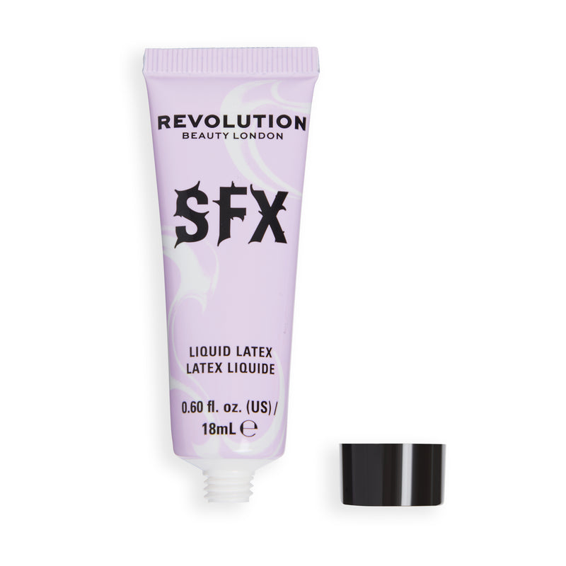Geöffnete Tube SFX Liquid Latex mit der Kappe daneben