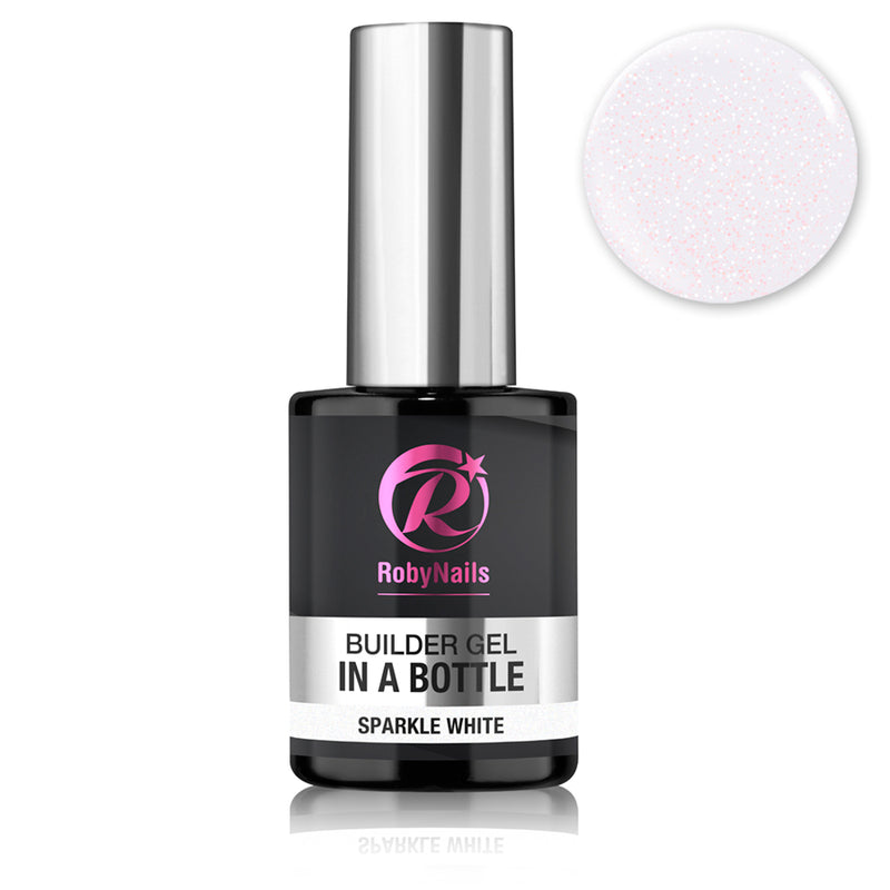 RobyNails Builder Gel Sparkle White