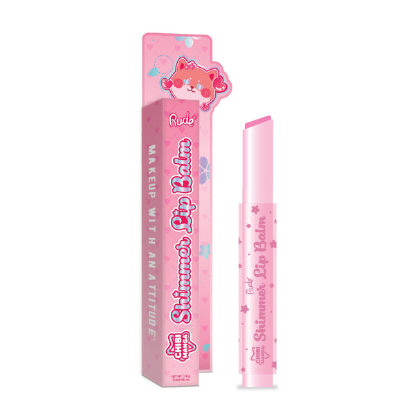 Rude Cosmetics Chibi Manga Collection Shimmer Lip Balm Sugar Puff, glanzende lippenbalsem