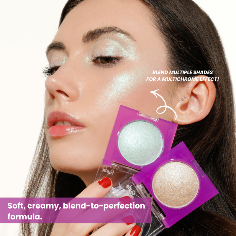 Rude Cosmetics The Glow Up! Diamond Highlighter Champagne Gleam, romige highlighter, foto 4 van 6