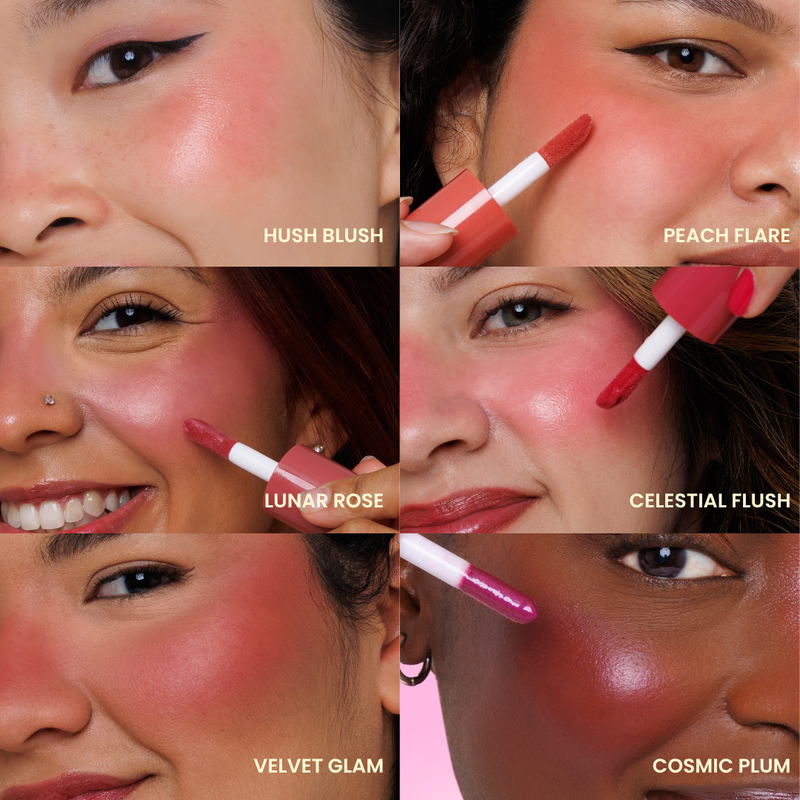 Rude Cosmetics The Glow Up! Illuminating Serum Blush Cosmic Plum, vloeibare blush, foto 5 van 7
