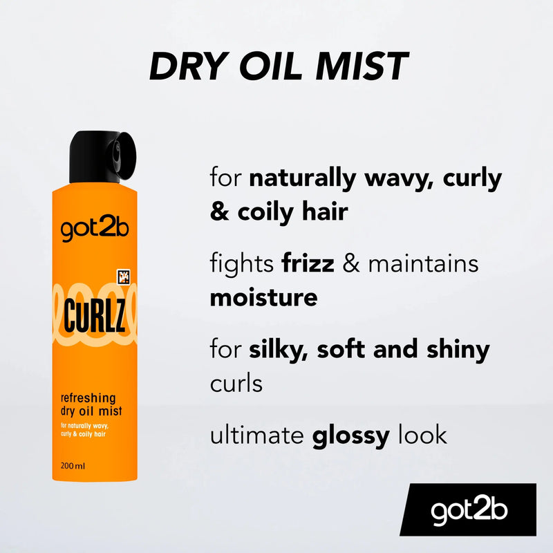 Schwarzkopf Got2b Curlz Refreshing Dry Oil Mist