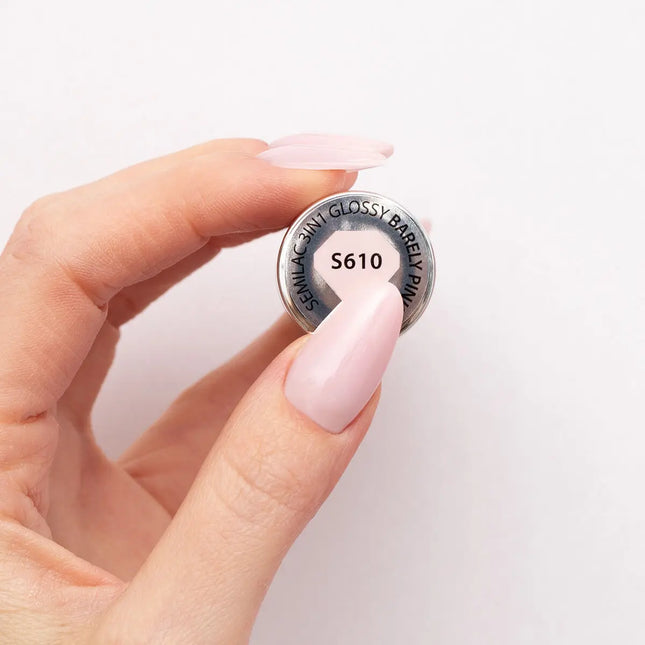 Semilac One Step 3in1 Glossy S610 Barely Pink