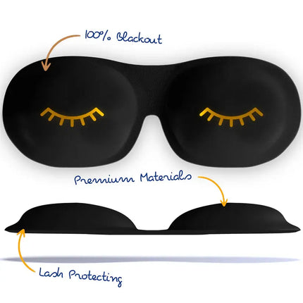 Smug Contoured 3D Blackout Sleep Mask Wink Black