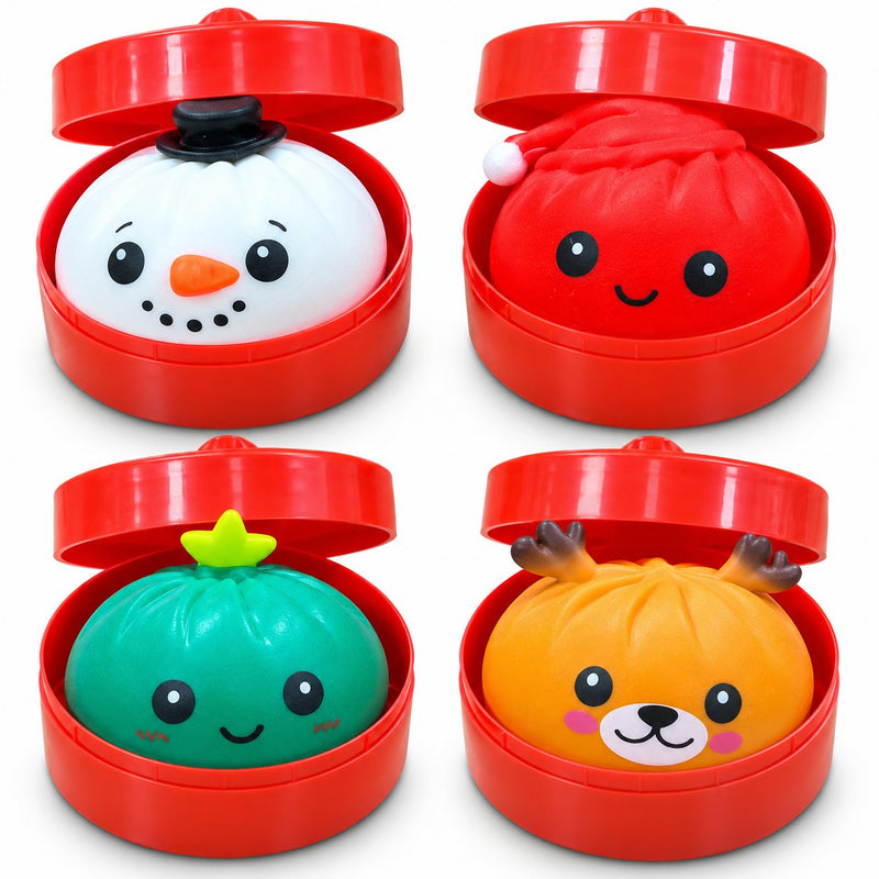 Squishy Mystery Christmas Dumpling Squishy, verrassende kersteditie dumpling om mee te knijpen