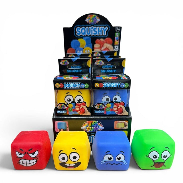 Squishy Mystery Happy Face Square Squishy