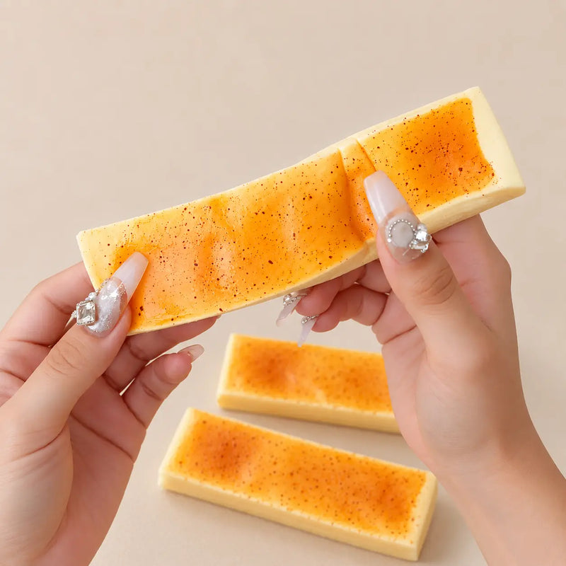 Squishy Slow Rise Cheesecake Squishy, zachte cheesecake squishy voor stressvermindering, foto 2 van 3