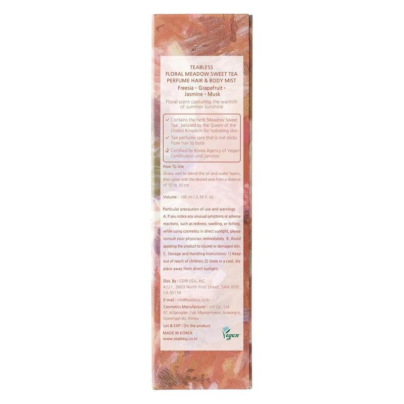 Teabless Floral Maedow Sweet Tea Perfume Hair & Body Mist