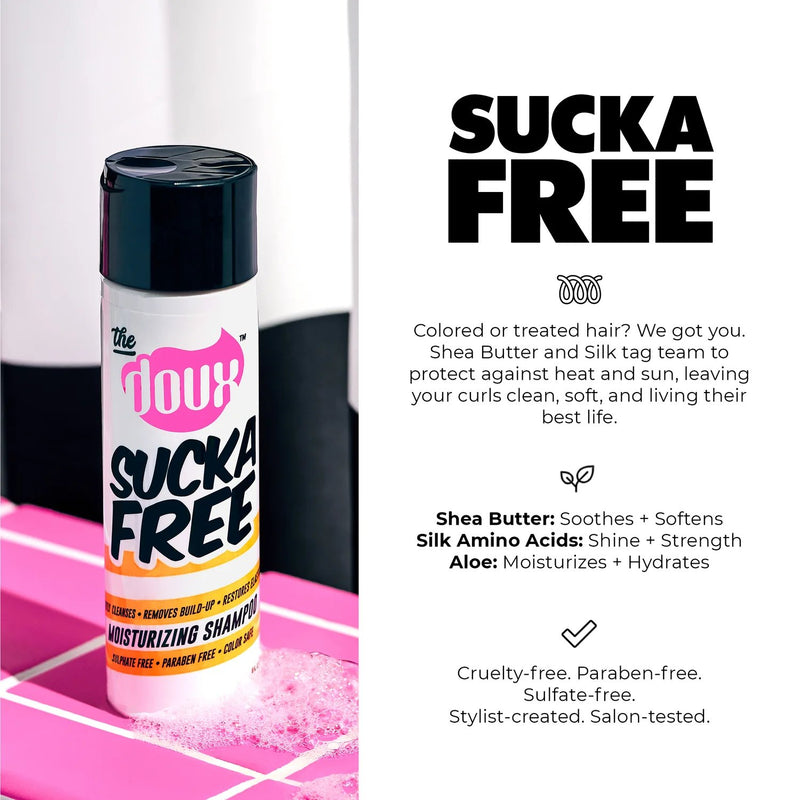 The Doux Sucka Free Moisturizing Shampoo, hydraterende shampoo voor diepe reiniging en vochtbehoud