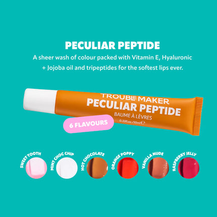 Trouble Maker Peculiar Peptide Lip Balm Orange Poppy