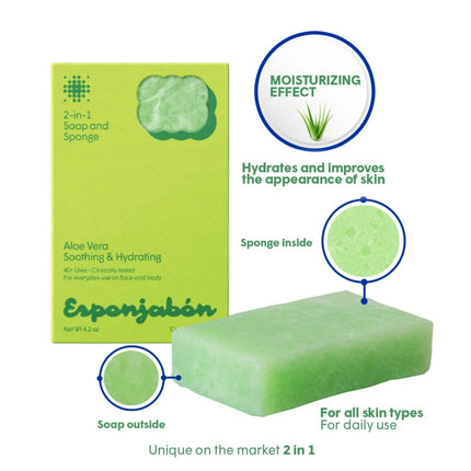 T.TAiO Esponjabon Aloe Vera 2-in-1 Soap And Sponge