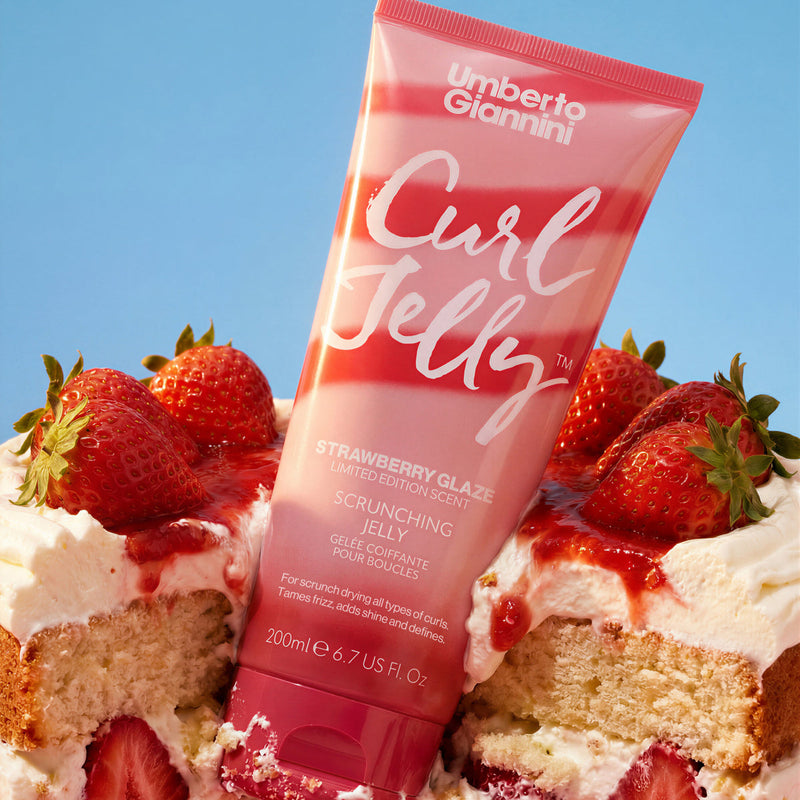Umberto Giannini Curl Jelly Scrunching Jelly Limited Edition Strawberry Glaze, haar gel met aardbeiengeur, foto 2 van 9