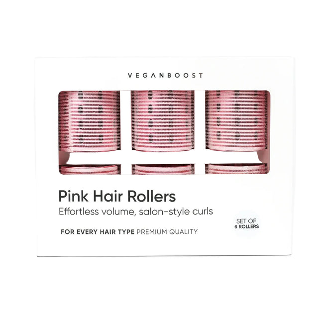Veganboost Pink Hair Rollers