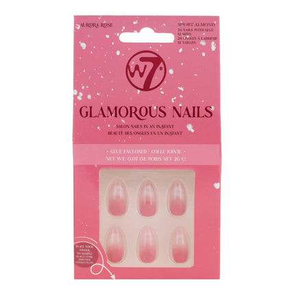 W7 Cosmetics Glamorous Press-On Nails Aurora Rose
