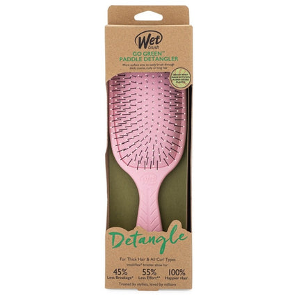 WetBrush Go Green Paddle Detangler Brush Pink