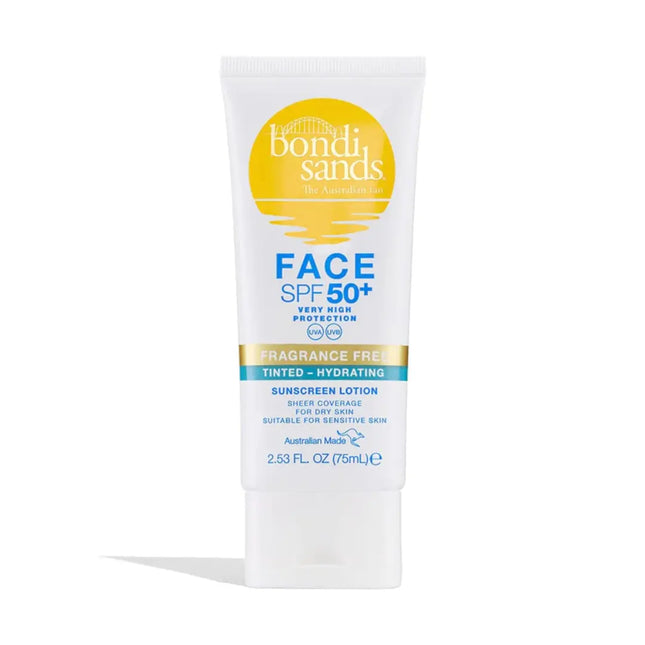 Bondi Sands Sunscreen Face Lotion SPF 50+ Fragrance Free Tinted