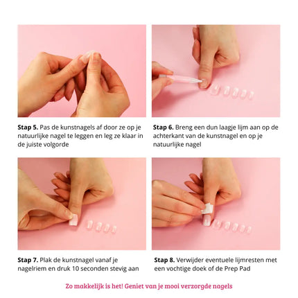 Boozyshop Press On French Nails Orange Waves
