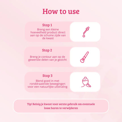 Boozyshop Soft Pink & Gold Angled Contour & Bronzer Brush